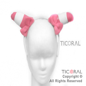 VINCHA CUERNOS BICOLOR CON MO�O HS5774 x 1